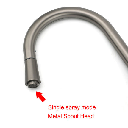 WELS Gun Metal Grey Pull Out Kitchen Sink Tap Basin Mixer Faucet Flexible Spout.
