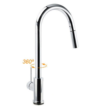 WELS Chrome 2 Modes Spray Pull Out Kitchen Swivel Faucet Sink Tap Laundry Mixer.