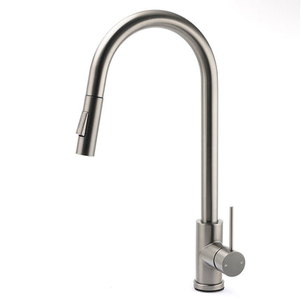 WELS Gun Metal Pull Out Kitchen Sink Tap Basin Mixer Faucet Flexible 2 Way Spout.