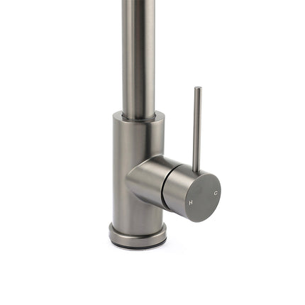 WELS Gun Metal Pull Out Kitchen Sink Tap Basin Mixer Faucet Flexible 2 Way Spout.