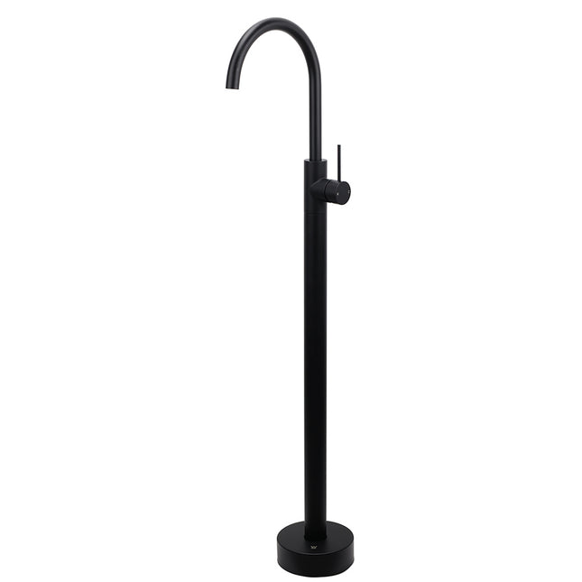 Matt Black Indoor Bathtub Filler Free Standing Mixer Faucet Tap Spout Watermark.