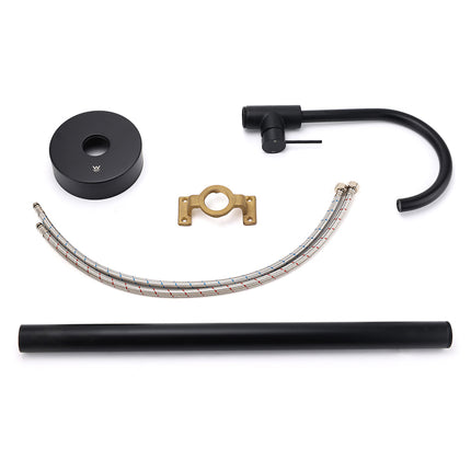 Matt Black Indoor Bathtub Filler Free Standing Mixer Faucet Tap Spout Watermark.