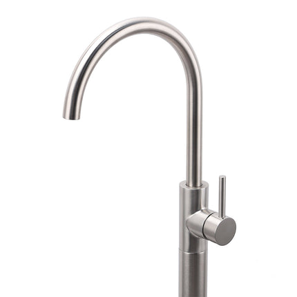 Brushed Nickel Stainless Steel Bathtub Tap Free Standing Faucet Filler Spout Set.