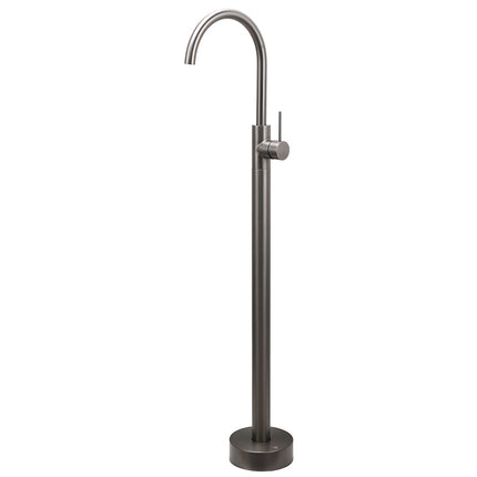 Gun Metal Bathroom Free Standing Hot Cold Water Mixer Tap Bath Tub Filler Spout.