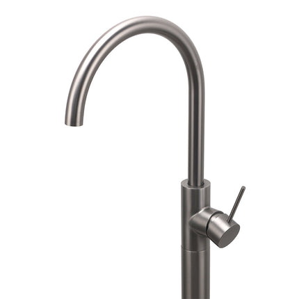 Gun Metal Bathroom Free Standing Hot Cold Water Mixer Tap Bath Tub Filler Spout.