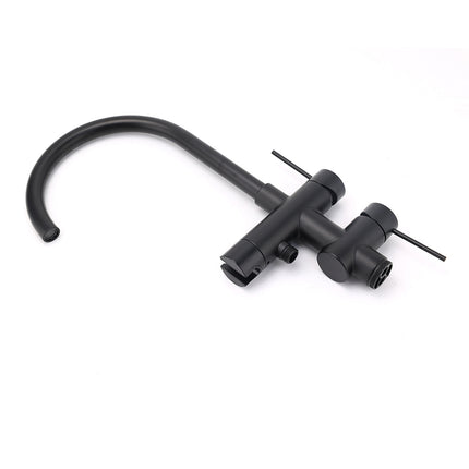 WELS Matt Black Bathtub Filler Free Standing Mixer Faucet Tap Spout HandHeld Set.