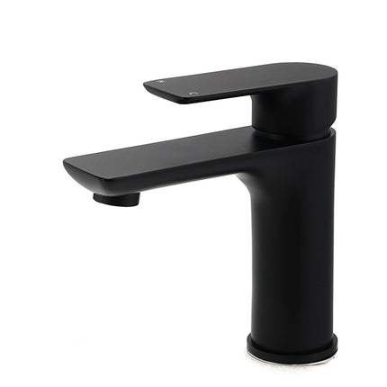 WELS Matt Black Basin Mixer Bathroom Vanity Laundry Sink Flick Faucet Tap Valve.