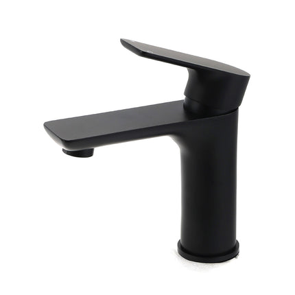 WELS Matt Black Basin Mixer Bathroom Vanity Laundry Sink Flick Faucet Tap Valve.