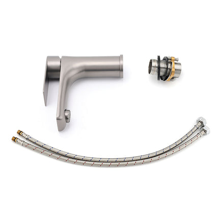 WELS Gun Metal 4.5L/min Kitchen Laundry Round Basin Mixer Vanity Sink Faucet Tap.