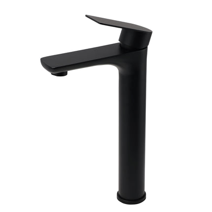 WELS 7.5L/m Rounded Body Basin Mixer Kitchen Vanity Faucet Tap Spout Matte Black.