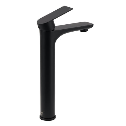 WELS 7.5L/m Rounded Body Basin Mixer Kitchen Vanity Faucet Tap Spout Matte Black.