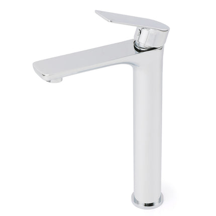 WELS Bathroom Chrome Round Tall Basin Mixer Vanity Faucet Laundry Counter Tap.