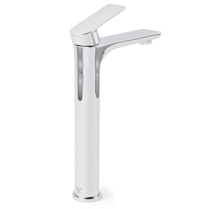 WELS Bathroom Chrome Round Tall Basin Mixer Vanity Faucet Laundry Counter Tap.