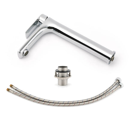 WELS Bathroom Chrome Round Tall Basin Mixer Vanity Faucet Laundry Counter Tap.
