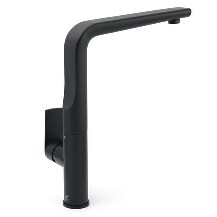WELS Matte Black Round Kitchen Mixer Sink Tap Swivel Laundry Faucet Spout NEW.