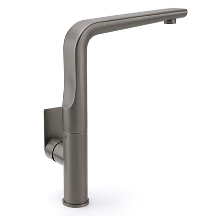 Luxury Gun Metal Round Kitchen Mixer Sink Tap Swivel Laundry Faucet Spout WELS.