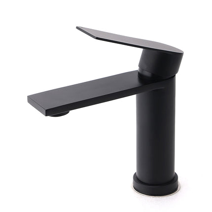 Matt Black Round Bathroom Basin Mixer Vanity Sink Faucet Spout Laundry Tap WELS.