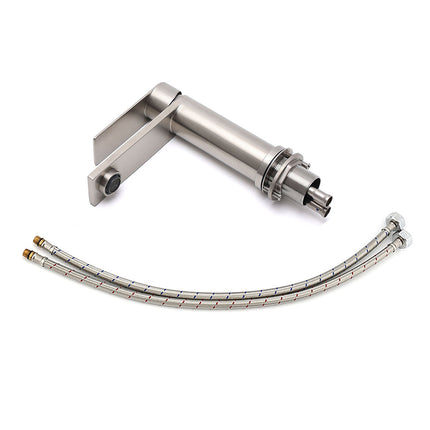 WELS Brushed Nickel Laundry Standard Basin Mixer Vanity Sink Faucet Spout Tap.
