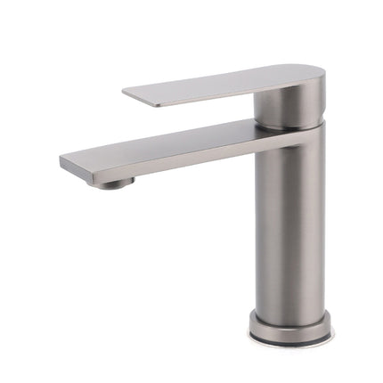 Gun Metal Grey Bathroom Basin Mixer Vanity Sink Square Faucet Spout Laundry Tap.
