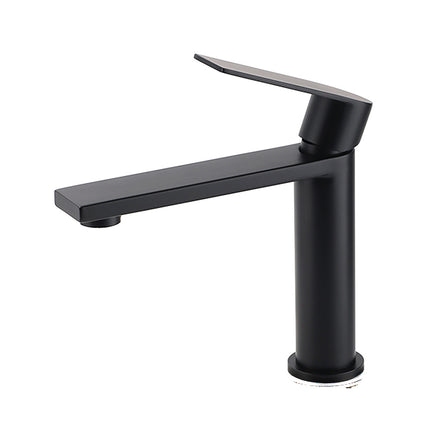 WELS Matt Black Square Short Basin Mixer Vanity Sink Faucet Laundry Spout Tap.