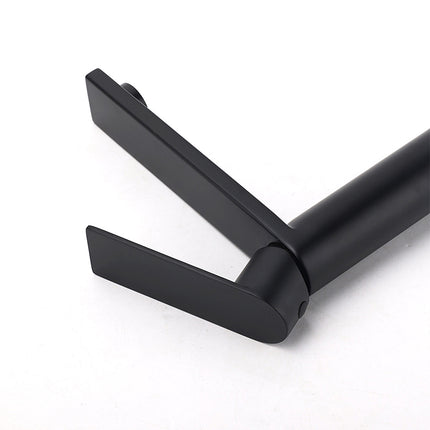WELS Matt Black Square Short Basin Mixer Vanity Sink Faucet Laundry Spout Tap.