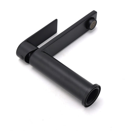 WELS Matt Black Square Short Basin Mixer Vanity Sink Faucet Laundry Spout Tap.