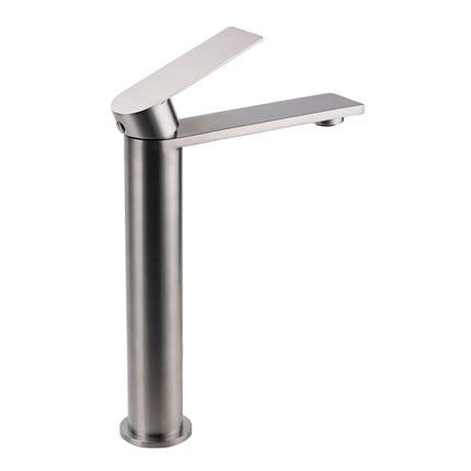 WELS Brushed Nickel Tall Basin Mixer Vanity Sink Faucet Spout 304SUS Laundry Tap.