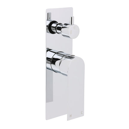Watermark Chrome Square Shower Mixer Diverter Tap Valve For Shower Combo Spout.