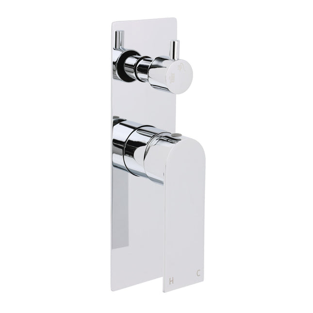 Watermark Chrome Square Shower Mixer Diverter Tap Valve For Shower Combo Spout.