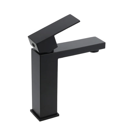 Matt Black Square Basin Counter Flick Mixer Tap Bathroom Vanity Faucet Outlet.