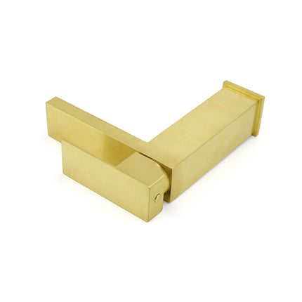 Brushed Gold 165mm Square Basin Mixer Faucet Hot Cold Tap Kitchen Laundry Vanity.