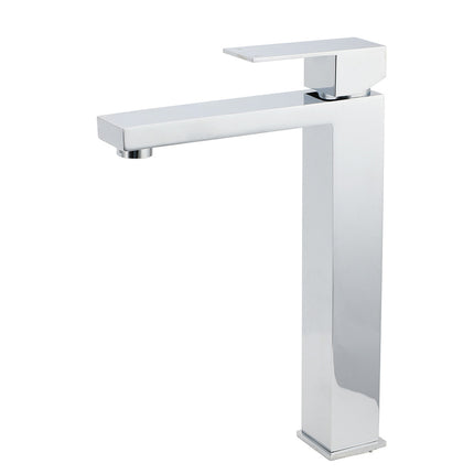 WELS 6L/m Square 310mm Tall Basin Vessel Mixer Faucet Tap Kitchen Laundry Chrome.