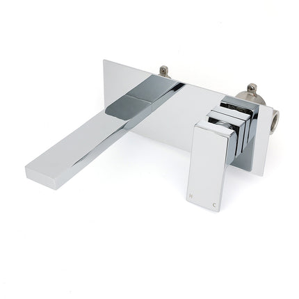 WELS 7.5L/min Basin Mixer Bathroom Vanity Brass Chrome Wall Mounted Spout Outlet.