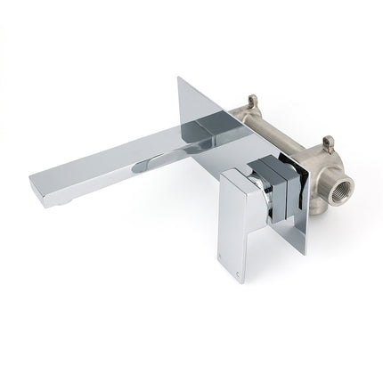 WELS 7.5L/min Basin Mixer Bathroom Vanity Brass Chrome Wall Mounted Spout Outlet.