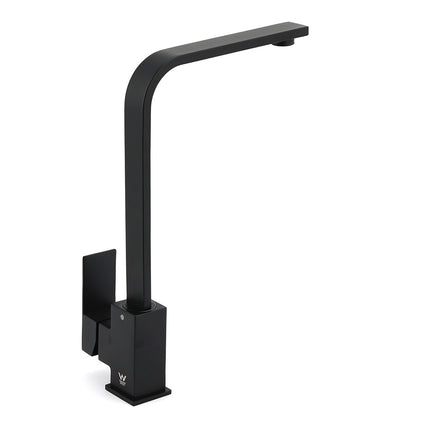 Matt Black Square Gooseneck 360 Swivel Laundry Sink Kitchen Mixer Faucet Tapware.