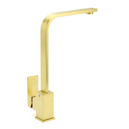 WELS Brushed Gold Gooseneck 360º Swivel Laundry Sink Kitchen Mixer Faucet Tap.