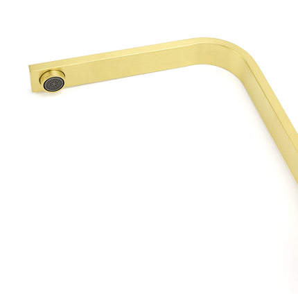 WELS Brushed Gold Gooseneck 360º Swivel Laundry Sink Kitchen Mixer Faucet Tap.