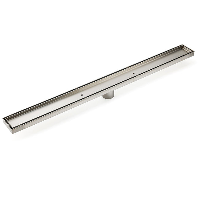 304 Stainless Steel 800mm Tile Insert Linear Shower Grate Floor Drain 50mm Waste.