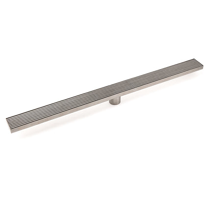 Chrome Stainless Steel Shower Grate 600mm Sword Fence Floor Drain 50mm Outlet.