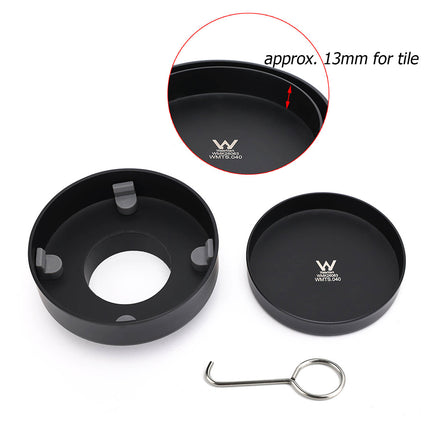 Watermark Matt Black Round 100mm Tile Insert Floor Drain Shower Grate 50mm Waste.