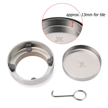 Round Circle Tile Insert Floor Drain Stainless Steel Shower Grate 75mm Outlet.