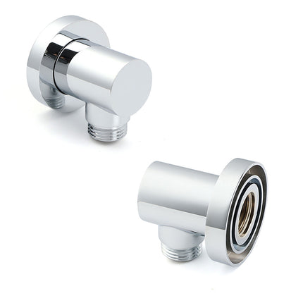 Bathroom Component Brass Chrome Flexible Shower Elbow Connector Water Inlet 1/2" End.
