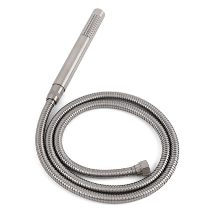 Brushed Nickel Round 12" Rain Head Shower Single Mode Handheld Sliding Rail Arm Mixer 2in1 Set.