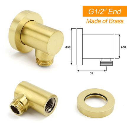 WELS Brushed Gold Shower 8" Round Head 3 Mode Handheld Rose Sliding Rail Mixer Dual Set.