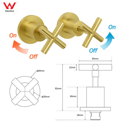 Brushed Gold 12" Large Shower Head One Spray Mode Handheld Rose Sliding Rail Arm Round Mixer Set.
