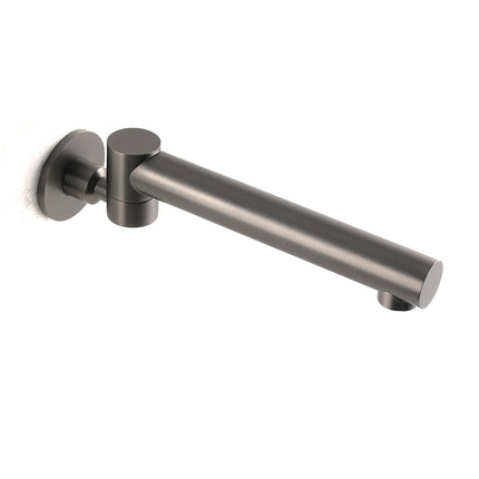 Gun Metal Round Wall Mounted 180 Swivel Bathtub Faucet Water Outlet Vanity Spout.