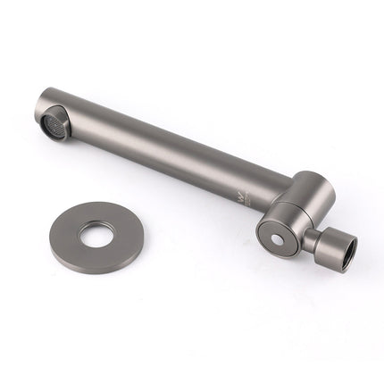 Gun Metal Round Wall Mounted 180 Swivel Bathtub Faucet Water Outlet Vanity Spout.