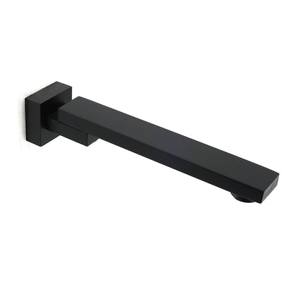 Matte Black Square Bathtub Faucet 180° Swivel Water Spout Outlet Basin Watermark.