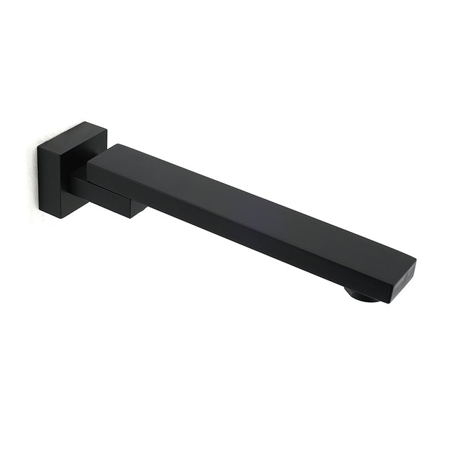 Matte Black Square Bathtub Faucet 180° Swivel Water Spout Outlet Basin Watermark.