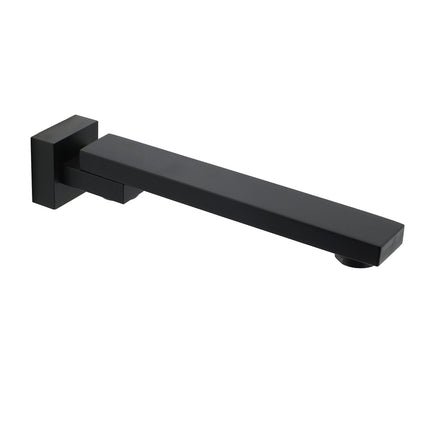 Matte Black Square Bathtub Faucet 180° Swivel Water Spout Outlet Basin Watermark.